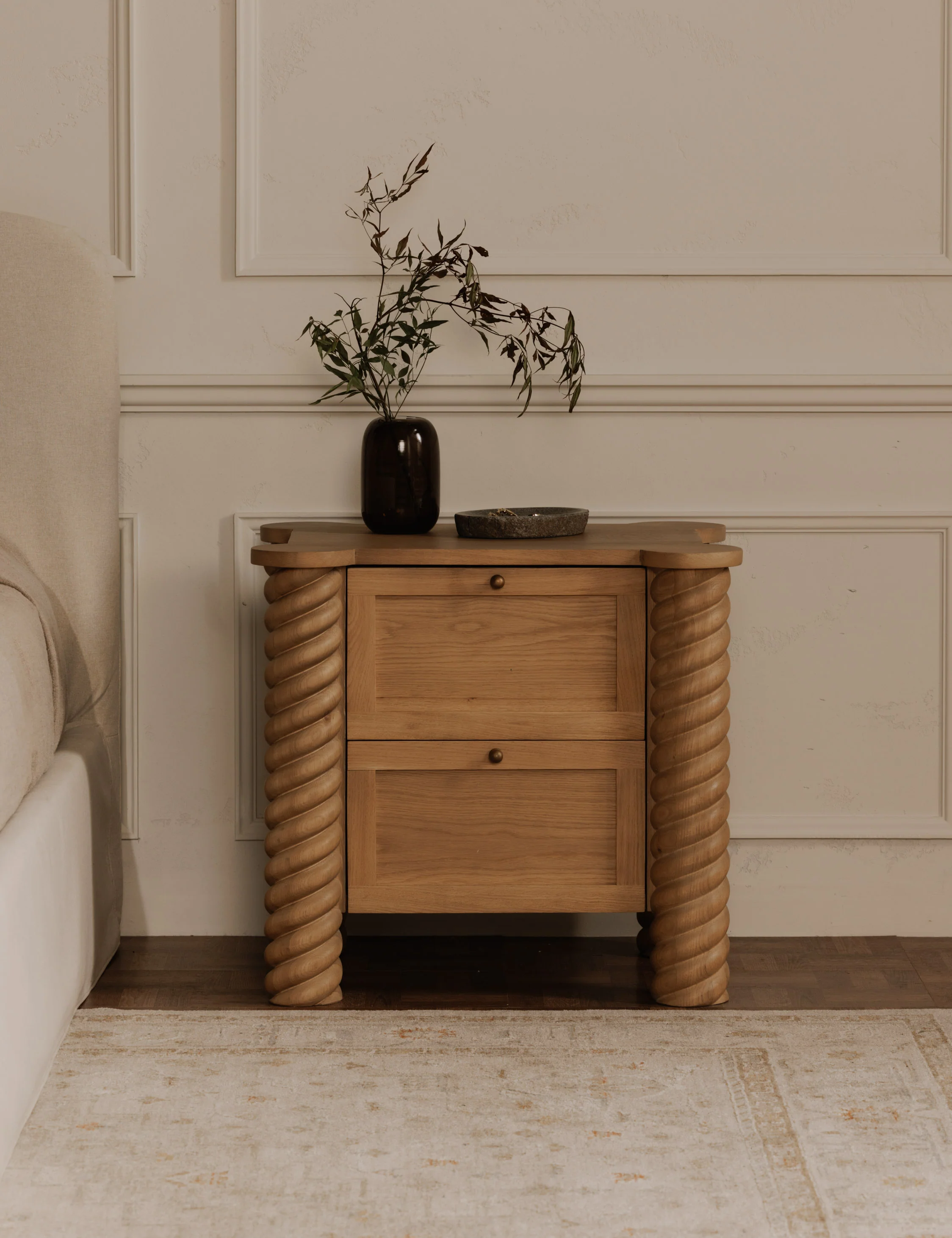 Treccia 2-Drawer Nightstand by Gillian Segal for Moe's - Image 2