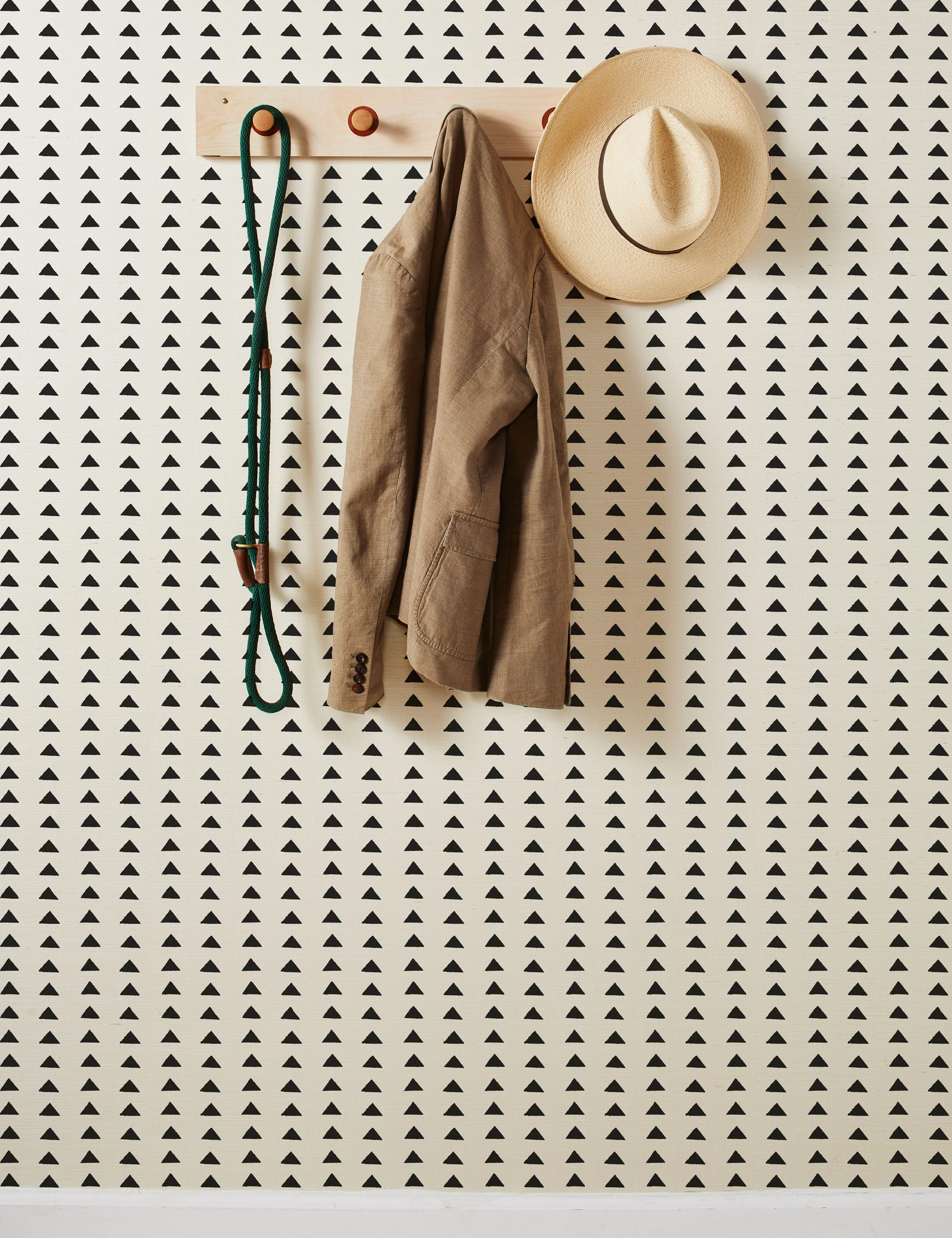 Triangles Grasscloth Wallpaper By Nathan Turner - Image 4