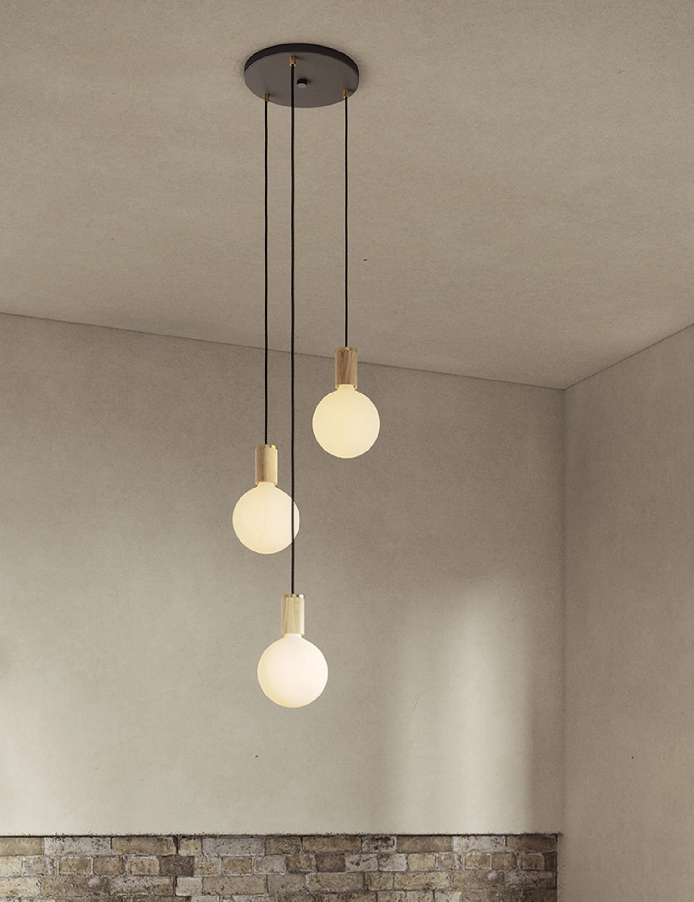 Triple Pendant Light with Sphere IV by Tala - Image 8