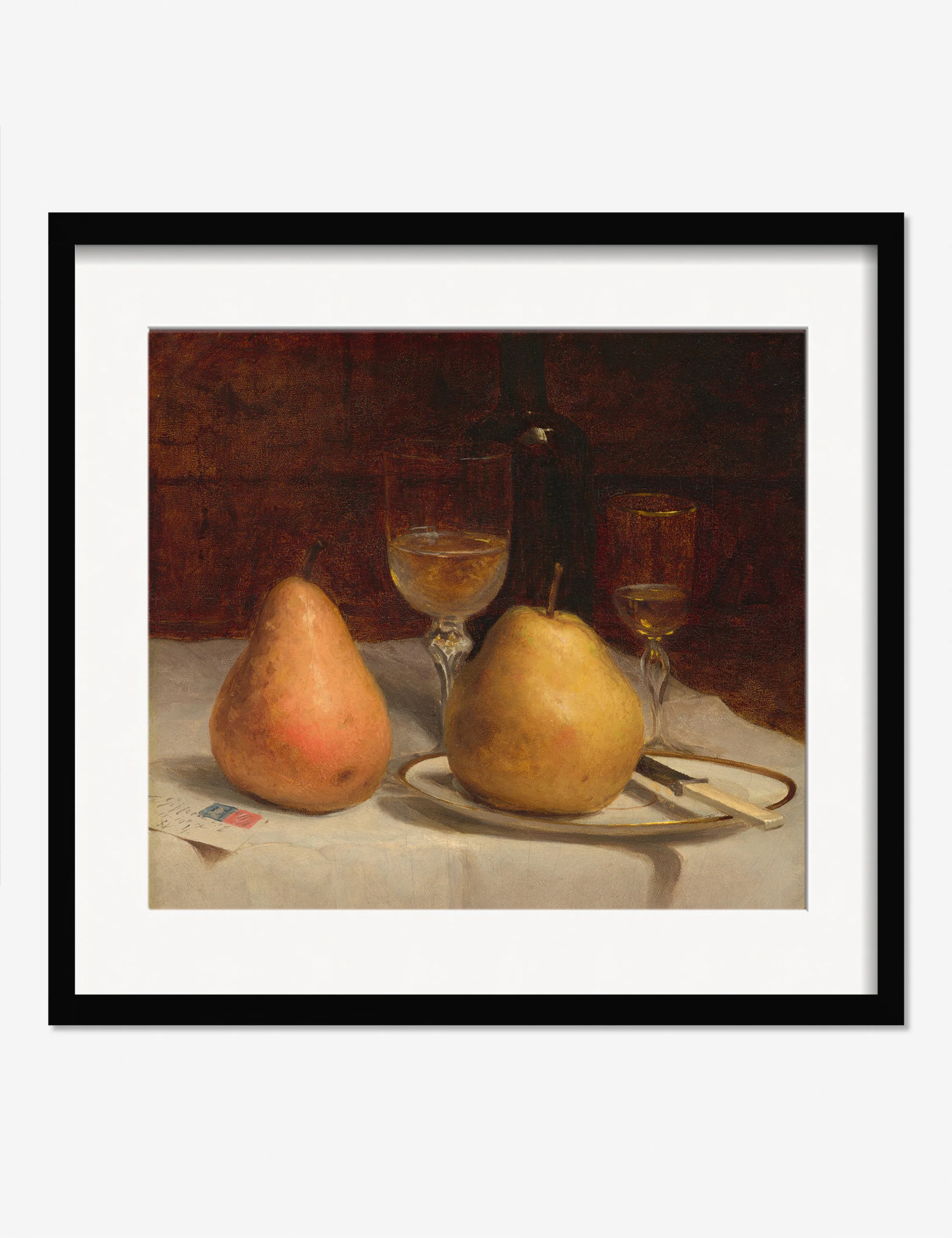 Two Pears on a Tabletop Print by Sanford Robinson Gifford - Image 7