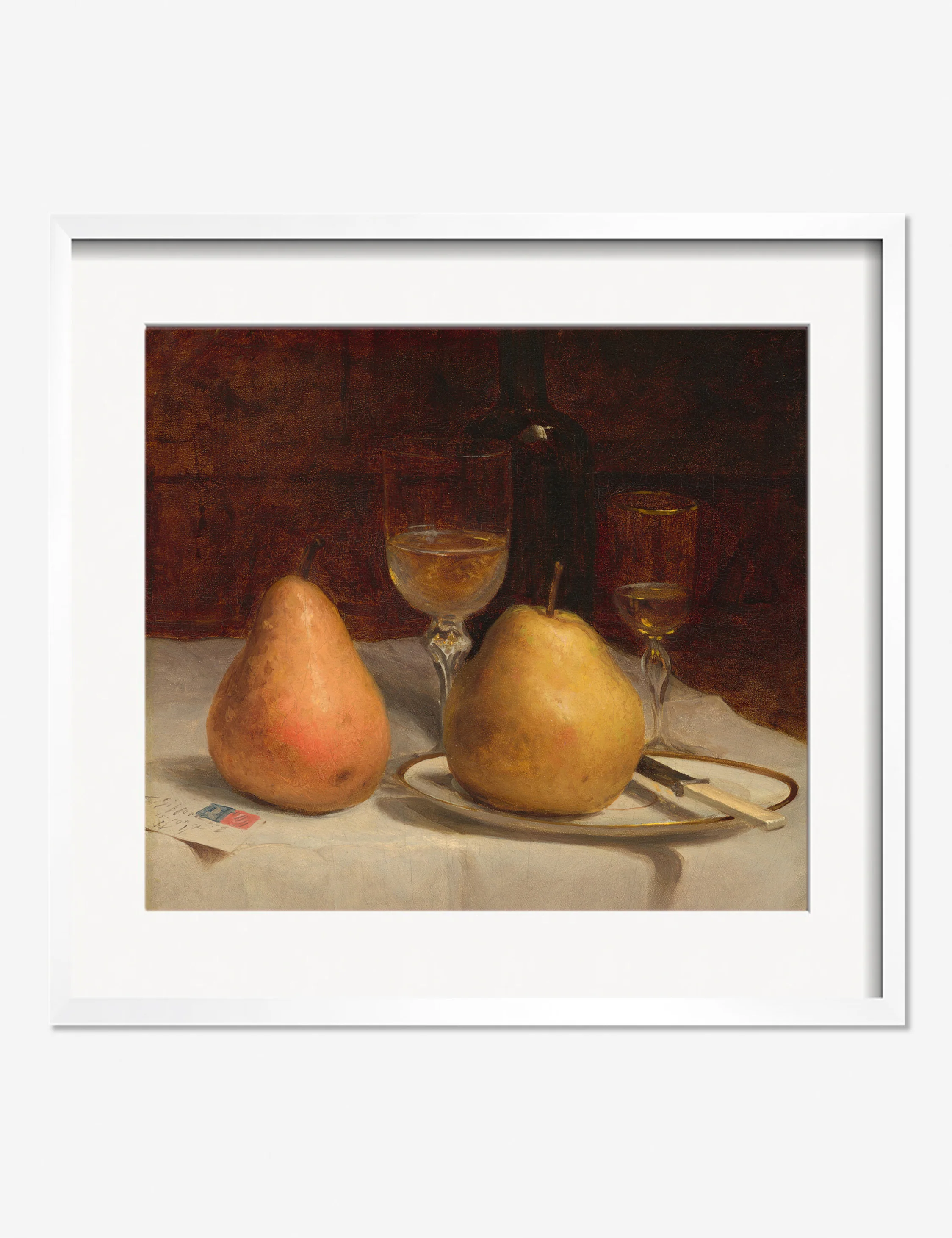 Two Pears on a Tabletop Print by Sanford Robinson Gifford - Image 8