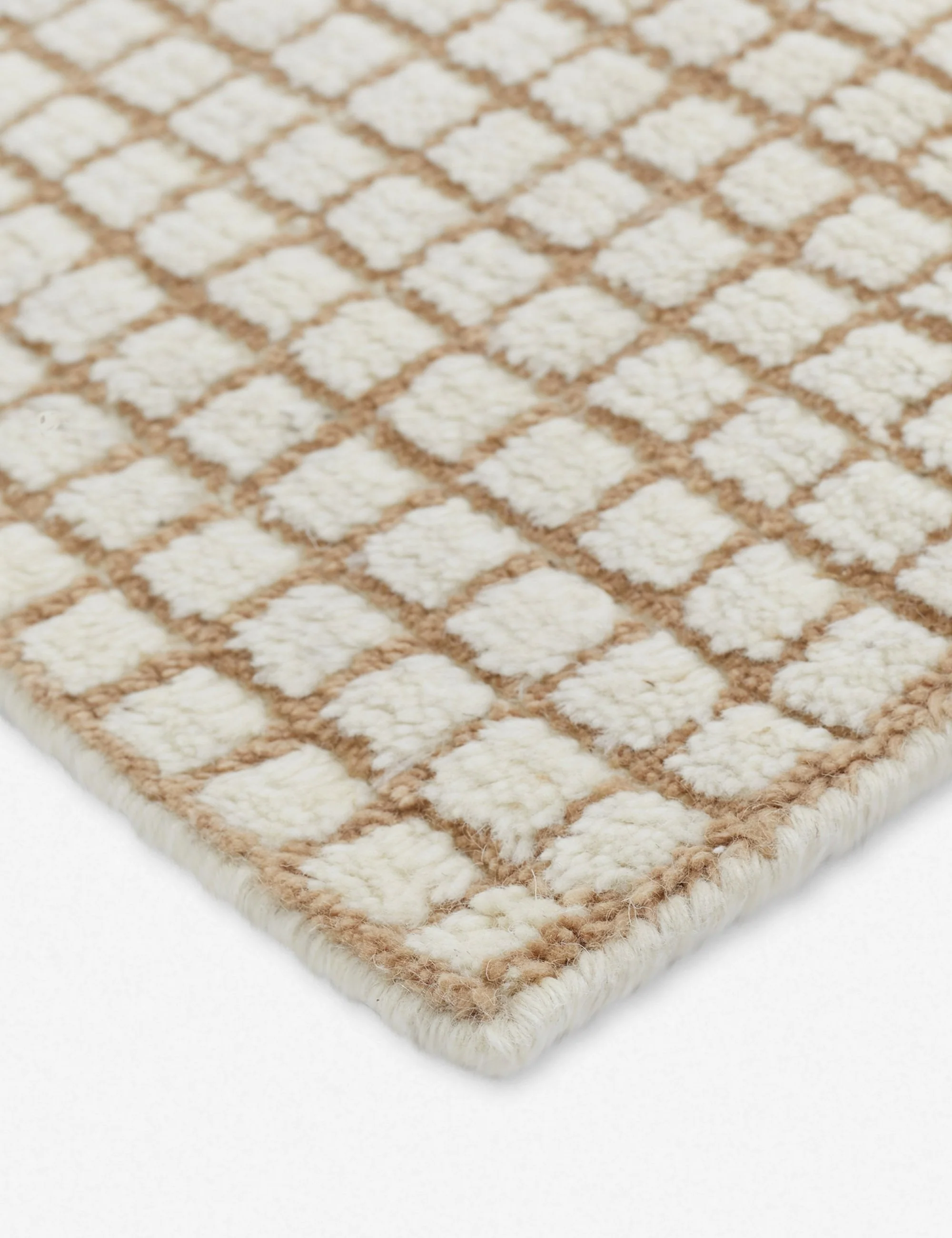 Uma Hand-Knotted Wool Rug Swatch, Taupe and Natural