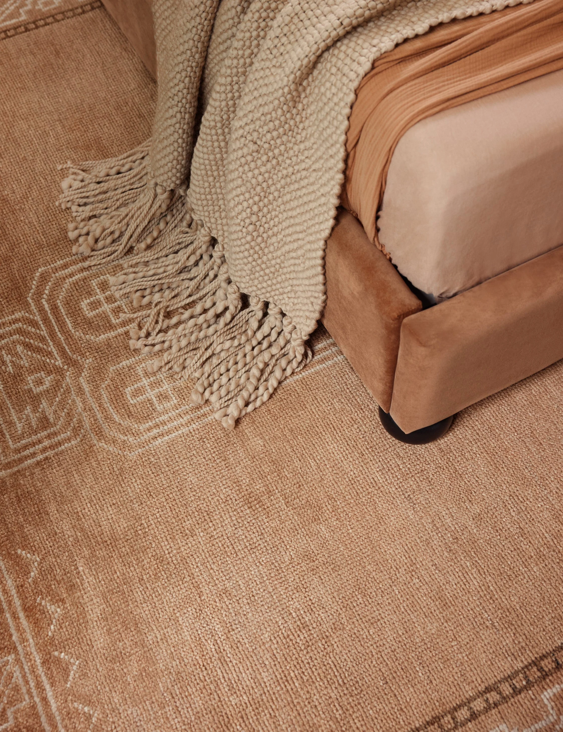 Velasquez Hand-Knotted Wool Rug Swatch, Rust - Image 4