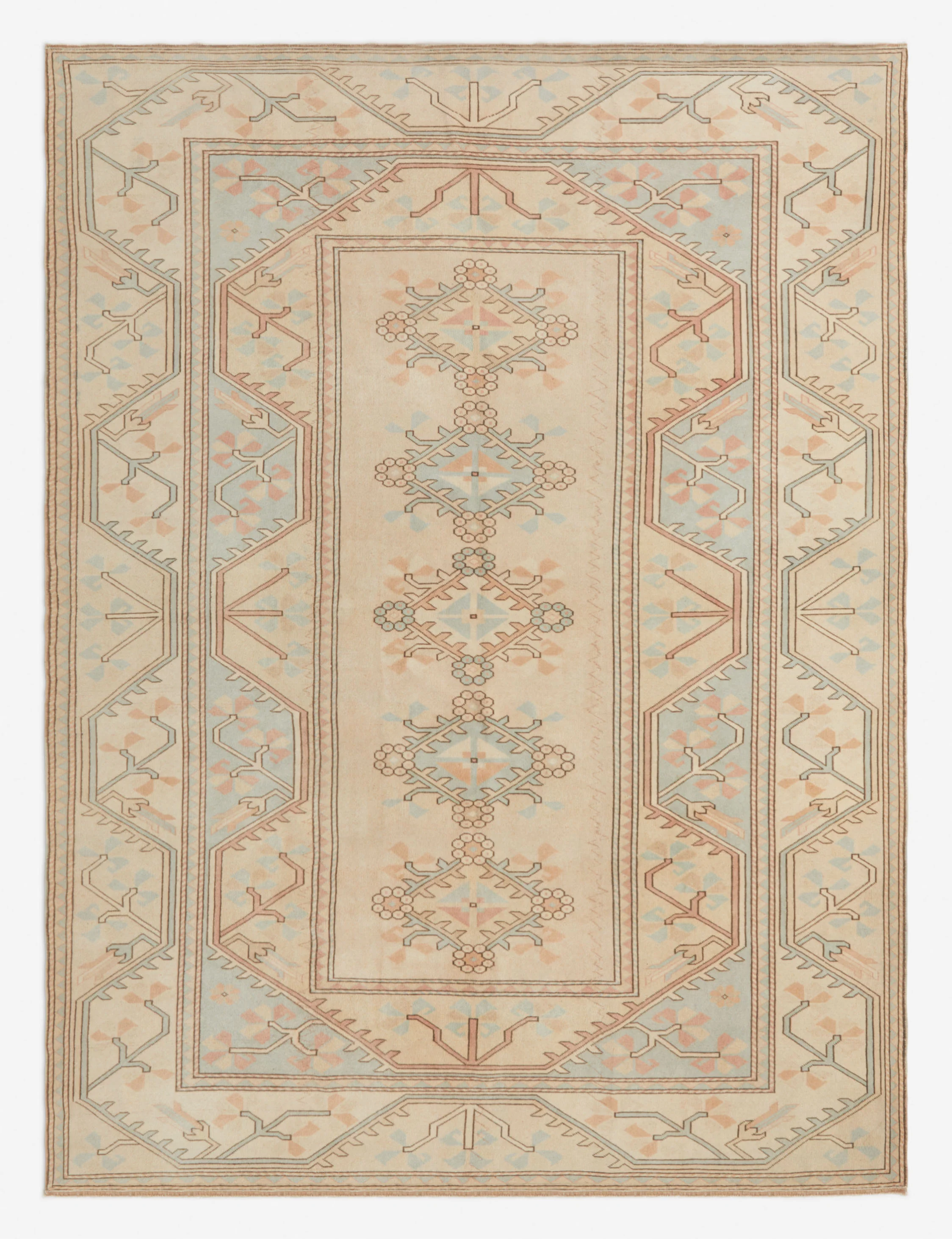 Vintage Turkish Hand-Knotted Wool Rug No. 275, 8'10" x 11'10"