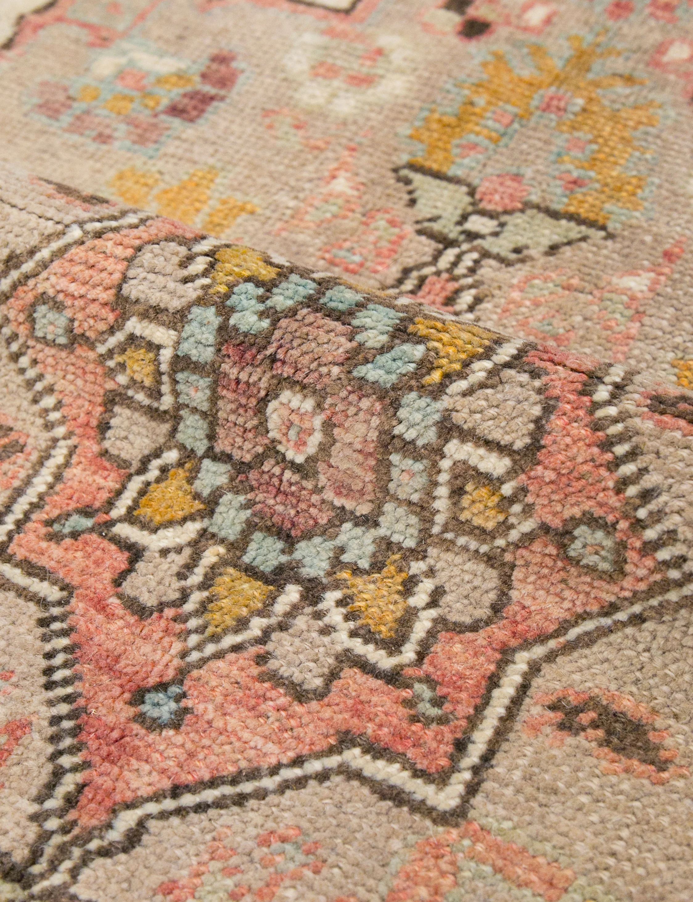 Vintage Turkish Hand-Knotted Wool Rug No. 406, 5'3" x 10' - Image 4