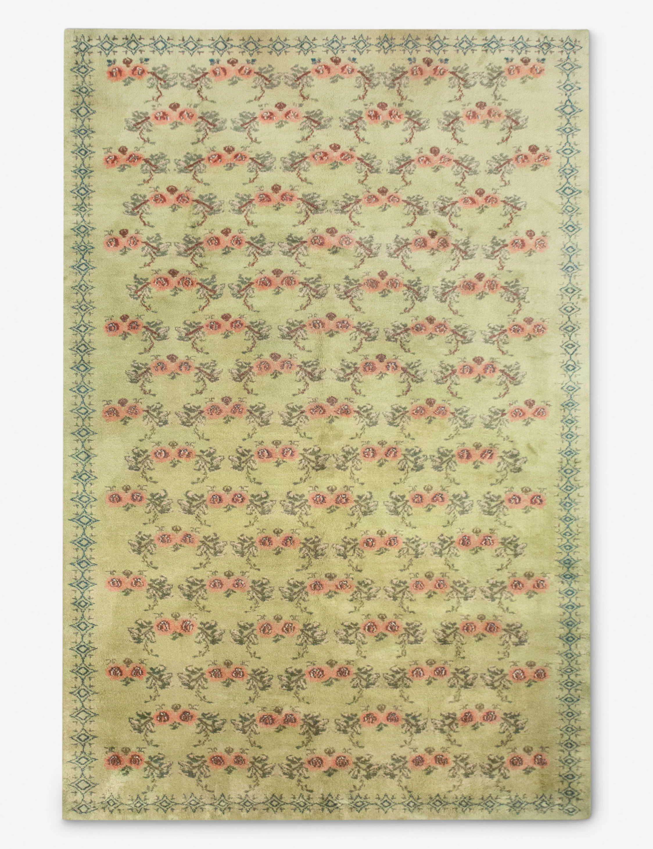 Vintage Turkish Hand-Knotted Wool Rug No. 543, 6'10" x 11'8"