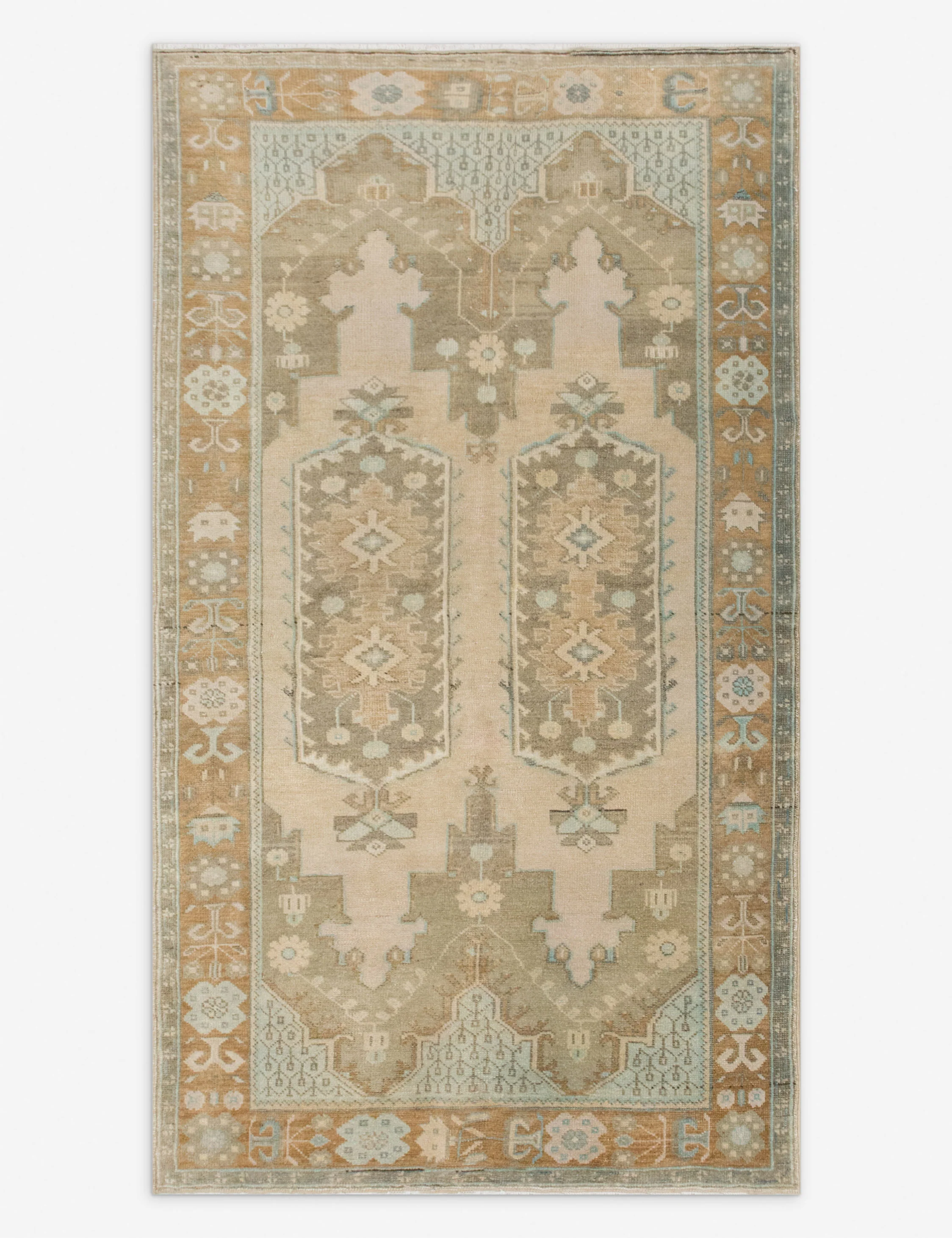 Vintage Turkish Hand-Knotted Wool Rug No. 550, 4'10" x 7'4"