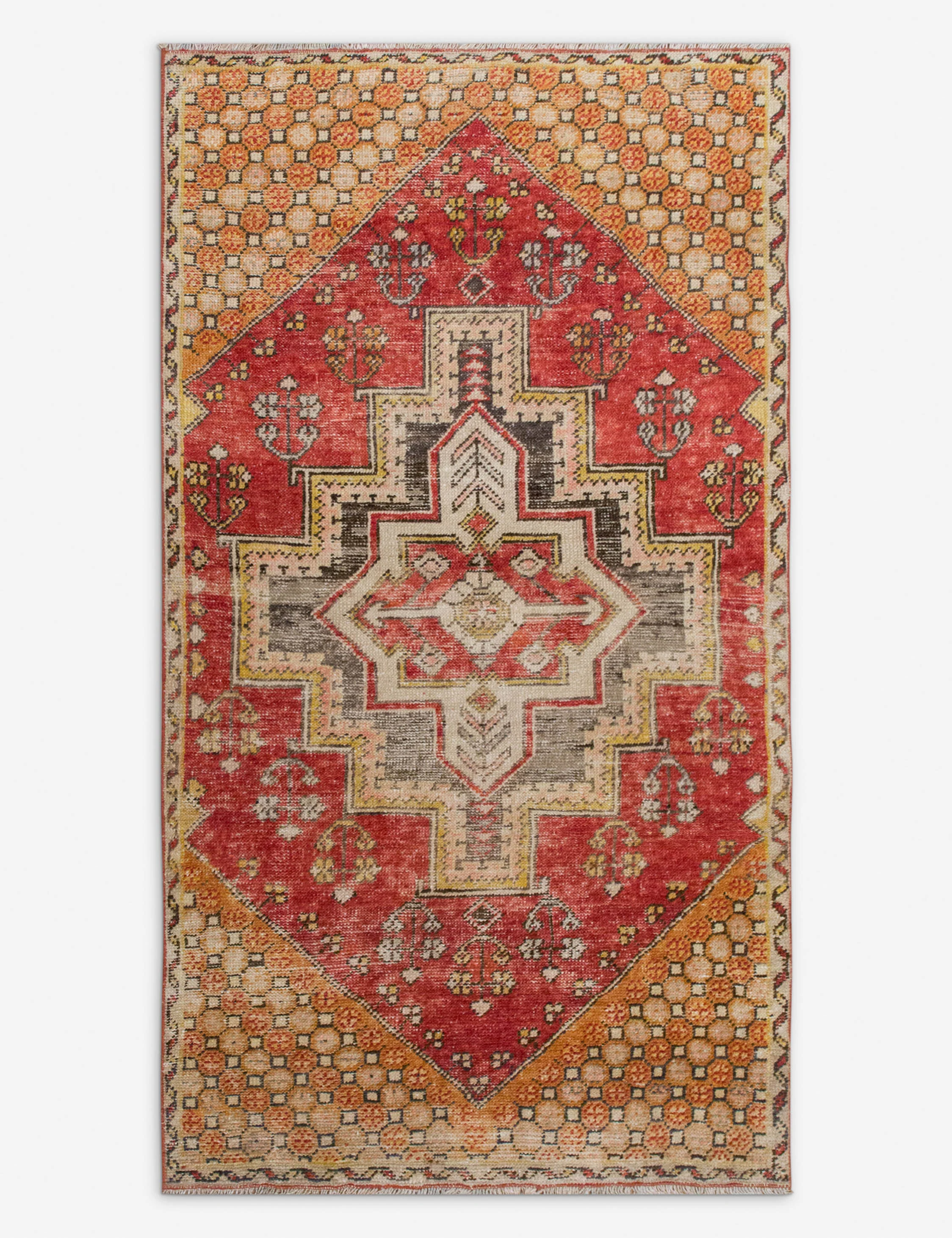 Vintage Turkish Hand-Knotted Wool Rug No. 551, 3' x 5'5"