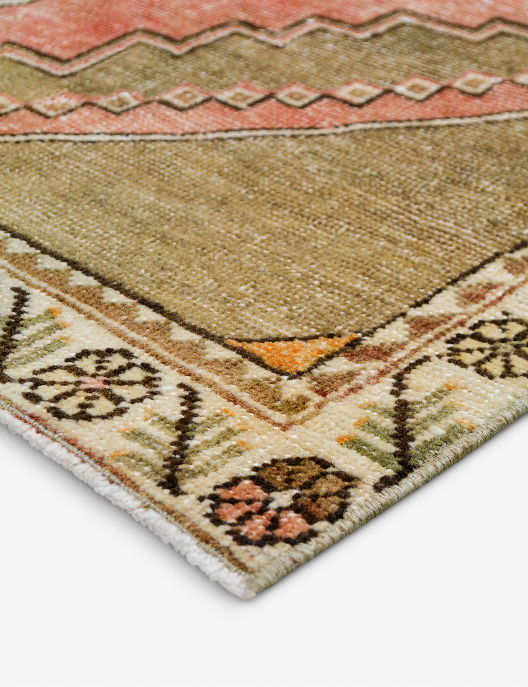 Vintage Turkish Hand-Knotted Wool Runner Rug No. 290, 3' X 6' 9 - Image 2