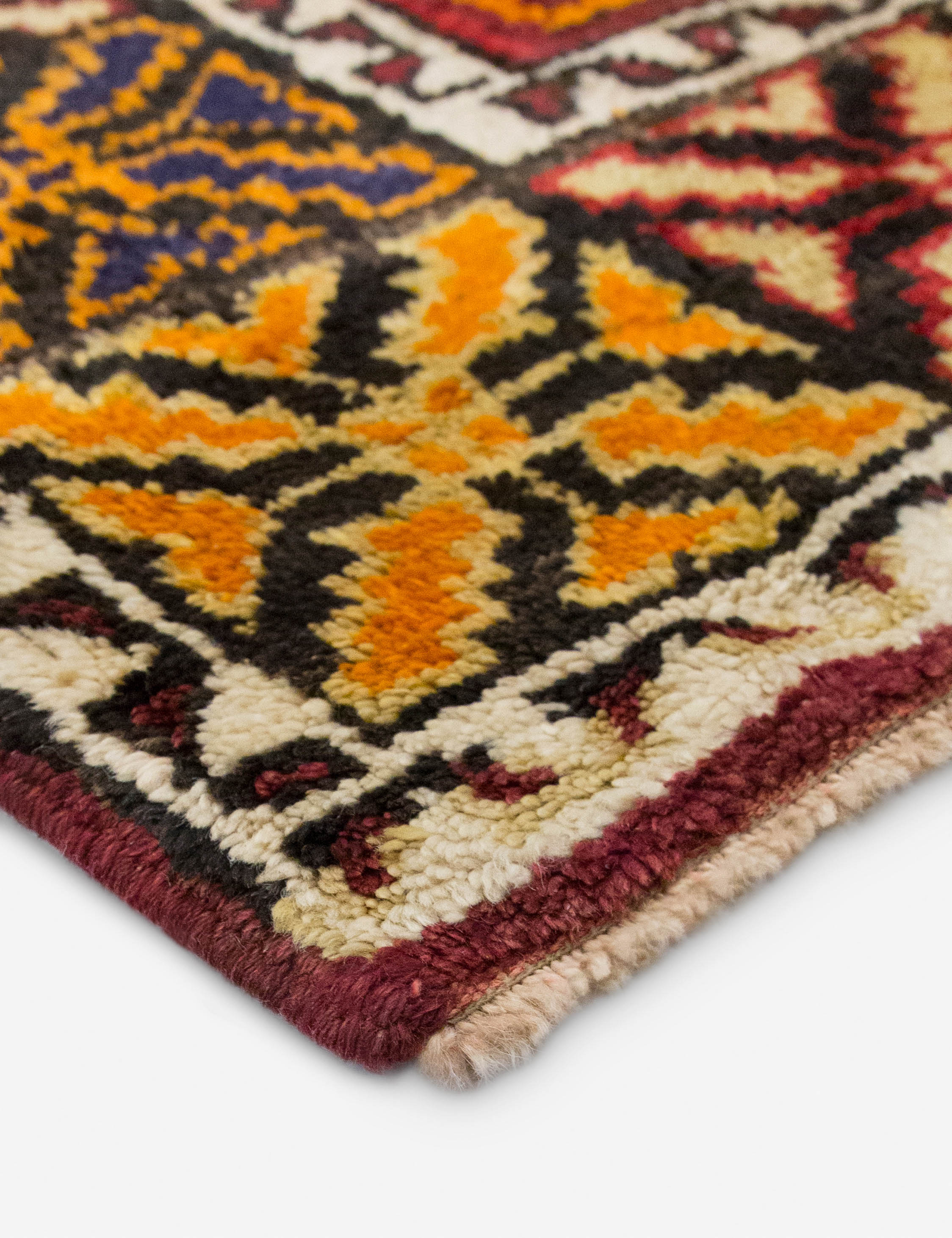 Vintage Turkish Hand-Knotted Wool Runner Rug No. 296, 5'6" x 13'1" - Image 2