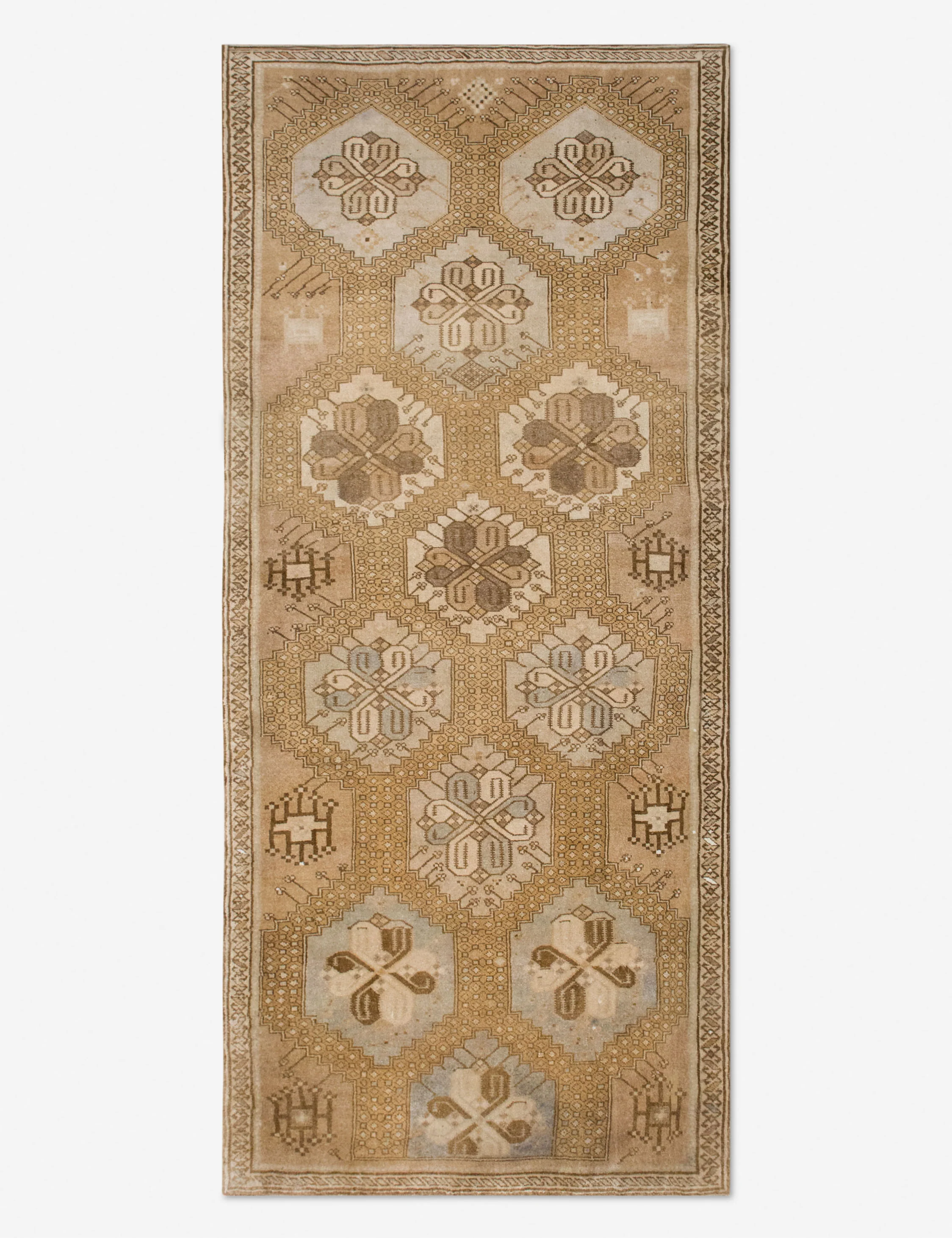 Vintage Turkish Hand-Knotted Wool Runner Rug No. 300, 5'10" x 12'8"