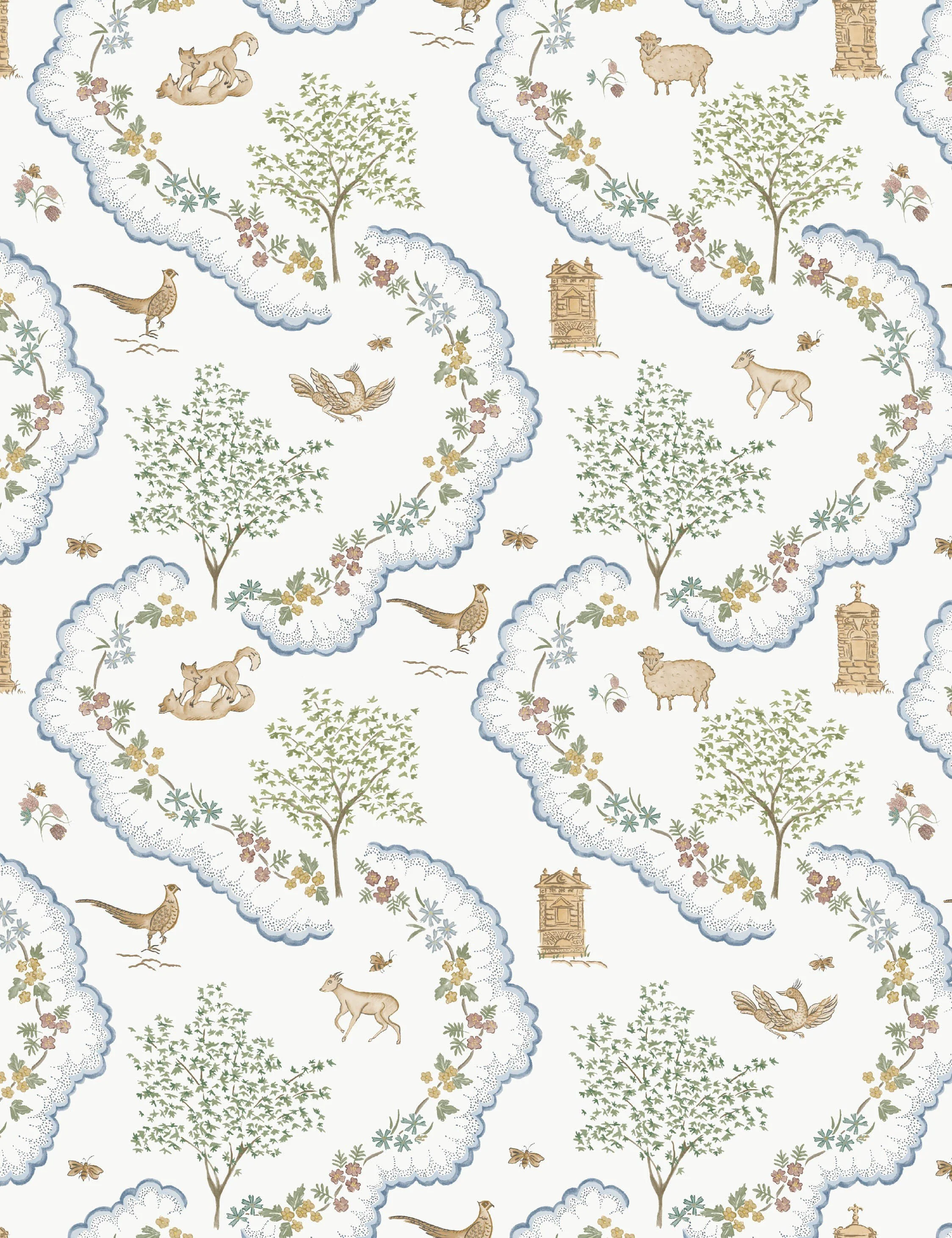 Wildflower Meadow Wallpaper by Sanderson - Image 4